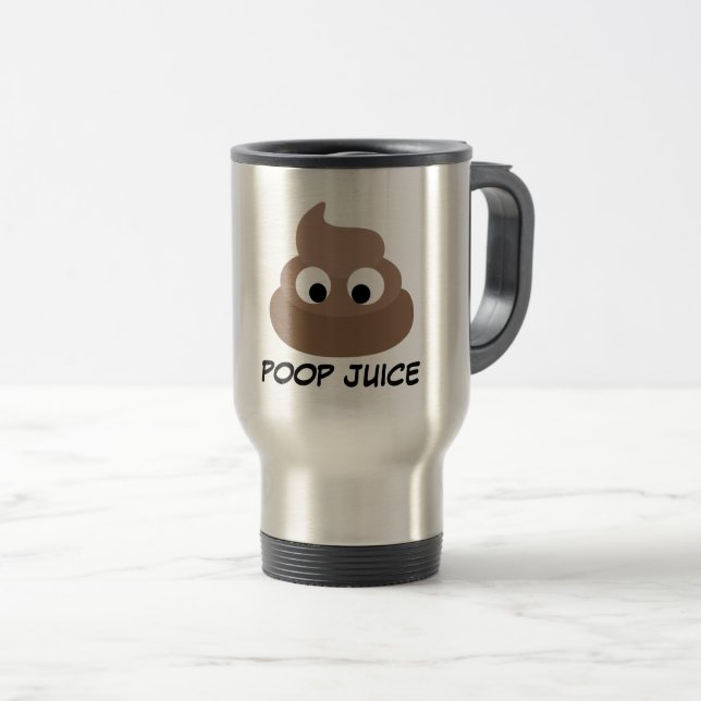 POOP JUICE Funny Coffee Canecas de viagem (Frente Esquerda)