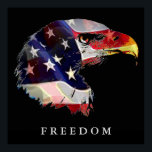 Pop Art American Flag Eagle Freedom Poster<br><div class="desc">Imagens Motivacionais da Liberdade e Coragem - Águia Patriótica Fearsome - Pop Art Syle American Eagle Imagem de Aterrissagem - Sephia Brown Tones Watercolor Effect American Bald Eagle - Infeliz Americana Bald Eagle: Fotos da Águia Americana Voadora - A águia careca é a ave nacional e símbolo dos EUA.</div>
