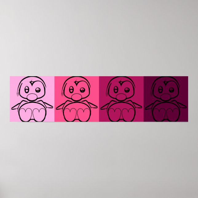 Pop Art Baby Tux Poster (Frente)