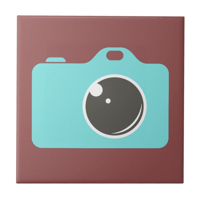 Pop Art Blue Camera Burgundy (Frente)