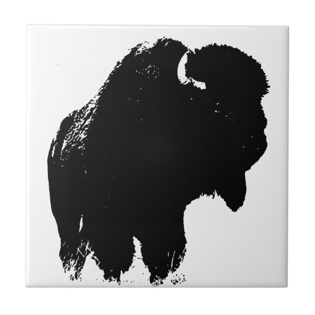 Pop Art Buffalo Bison Silhouette (Frente)