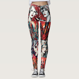 Pop Art Deco Leggings - Legal