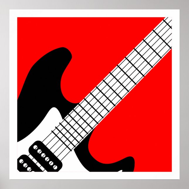 Pop Art Electric Guitar Poster (Frente)