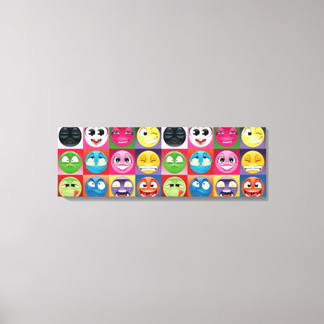 pop art emoji canvas art (Frente)