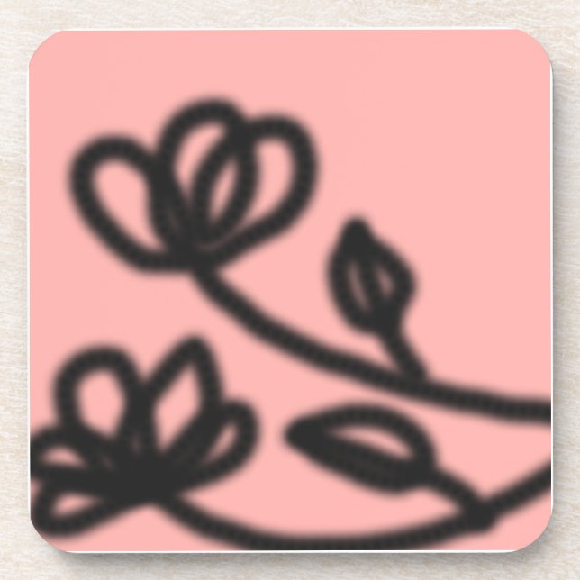 Pop Art Flower Porta copos (Rosa) (Frente)