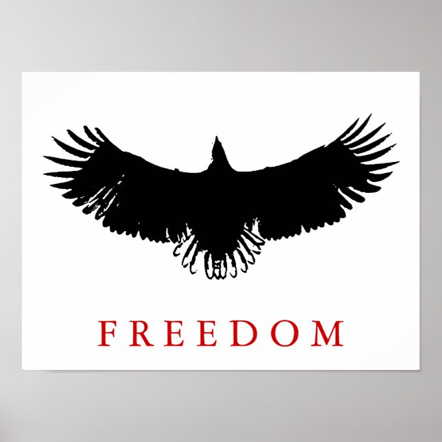 Pop Art Freedom Eagle Landing Poster (Frente)