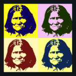 Pop Art Geronimo Poster - Luta pela Liberdade<br><div class="desc">Estilo de Arte pop Icônico Imagens Pessoas Históricas - Impressão de Arte do Guerreiro da Liberdade - Chefe da Tribo Indiana Geronimo</div>
