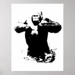 Pop Art Gorilla Beating Chest Poster<br><div class="desc">Estilo de pop Art Imagens modernas de computador animal - Arte de software Na moda</div>