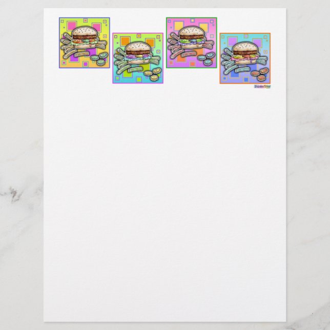 Pop Art HAMBURGER LETTERHEAD (Frente)