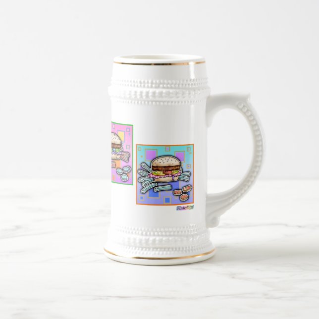 Pop Art HAMBURGER MUG - Caneca de cerveja de cerve (Direita)
