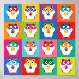 Pop Art Hamsters Poster