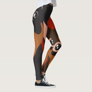 POP ART Legging do Pinscher diminuto (Pin do
