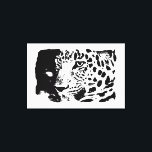 Pop Art Leopardo Canvas<br><div class="desc">Estilo de Nó de Gráfico de Quadrinhos Pretos e Brancos Olhos-Leopardo Desenho de Tinta Digital</div>