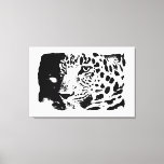 Pop Art Leopardo Canvas<br><div class="desc">Estilo de Nó de Gráfico de Quadrinhos Pretos e Brancos Olhos-Leopardo Desenho de Tinta Digital</div>