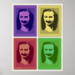 Pop Art Meher Baba Retrato Poster Impressão<br><div class="desc">Se conhecia Meher Baba? Uma renderização de pop de 4 cores.</div>