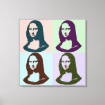 Pop-Art Mona Lisa Canvas transparente<br><div class="desc">Pop-Art transparente Mona Lisa ou La Gioconda,  de Leonardo Da Vinci,  com lábios vermelhos e olhos verdes no estilo do poster vintage</div>