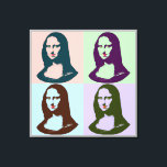 Pop-Art Mona Lisa Canvas transparente<br><div class="desc">Pop-Art transparente Mona Lisa ou La Gioconda,  de Leonardo Da Vinci,  com lábios vermelhos e olhos verdes no estilo do poster vintage</div>