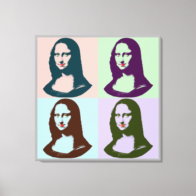 Pop-Art Mona Lisa Canvas transparente (Frente)