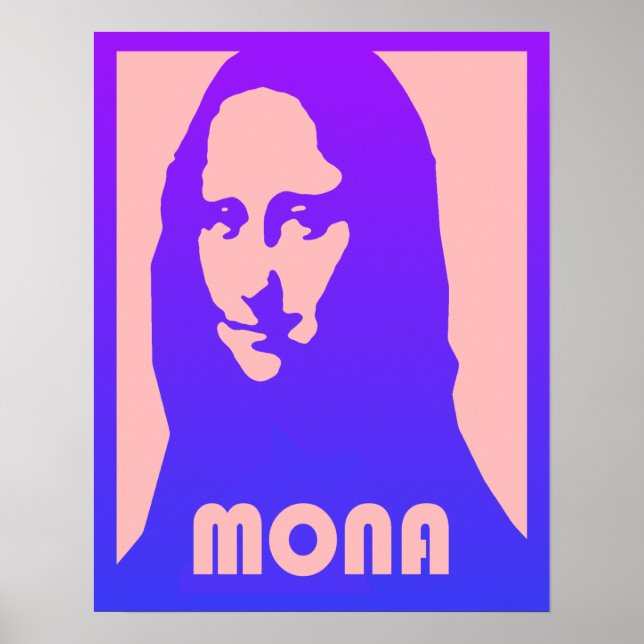 Pop-Art Mona Lisa Poster (Frente)