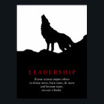 Pop Art Motivational Leadership Wolf Poster<br><div class="desc">Wolves Digital Artwork - Wolf Silhouette Computer Animal Art - College Pop Art - Wild Animals Computer Images</div>