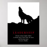 Pop Art Motivational Leadership Wolf Poster<br><div class="desc">Wolves Digital Artwork - Wolf Silhouette Computer Animal Art - College Pop Art - Wild Animals Computer Images</div>