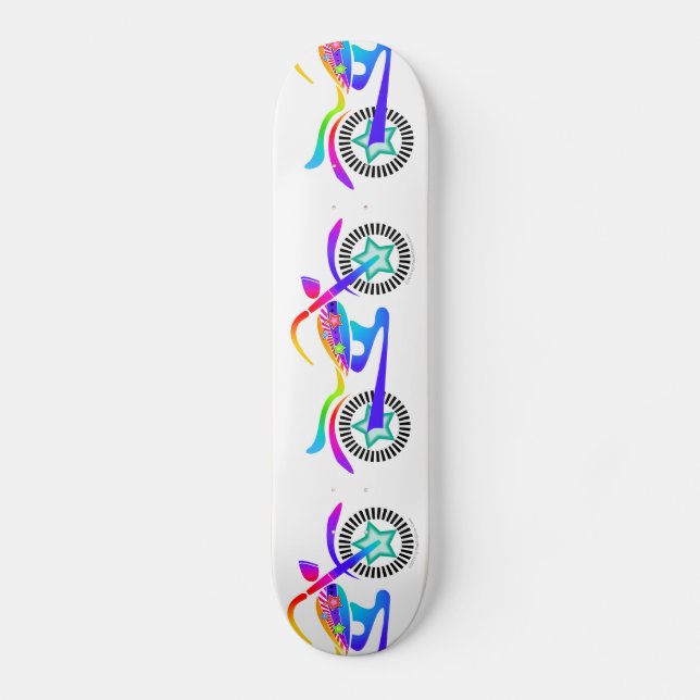 Pop Art MOTORCYCLE Skateboard (Frente)