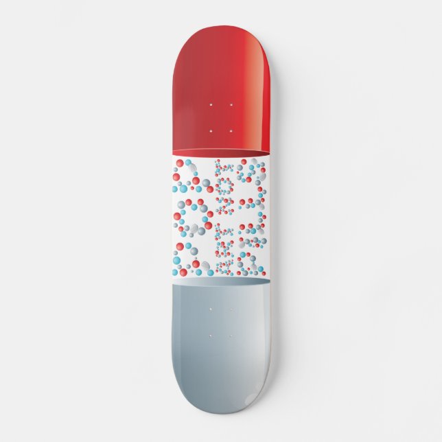 Pop Art Not Pills skate (Frente)