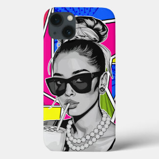 Pop Art Retrô Mulher Fashion Preto e Branco