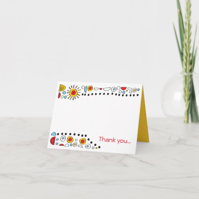 POP ART SCRIBBLY Bat Mitzvah Dobrou o Cartões de a (Frente)