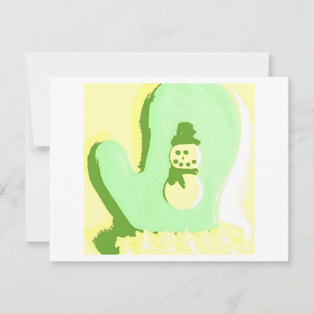 Pop Art Snowman Mitten (Frente)
