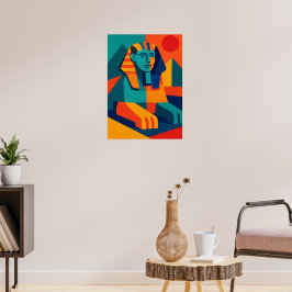 Pop Art Sphinx Colorous Poster