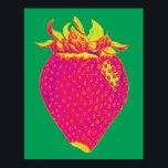Pop art Strawberry Impressão<br><div class="desc">Pop-arte digital</div>