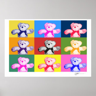 Pop Art Teddy Bears Impressão