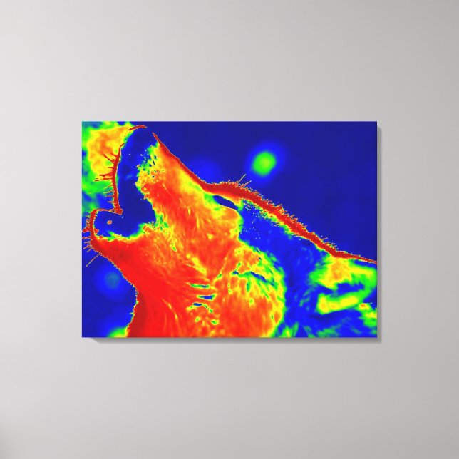 Pop Art Wolf Canvas (Frente)