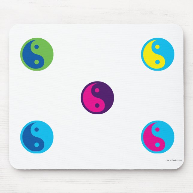 pop art ying yang mousepad (Frente)
