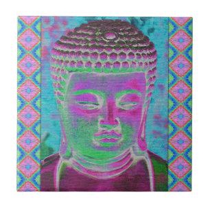 Pop Buda em Magenta e Turquesa