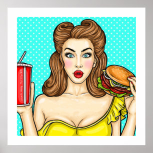 Pop com Poster Burger Kitchen 24x24