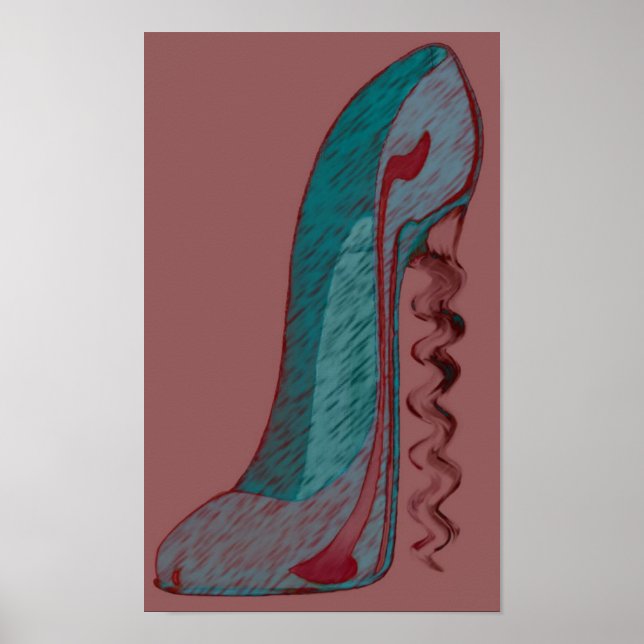 Pop Corkscrew Stiletto Calçado Art Impressão (Frente)