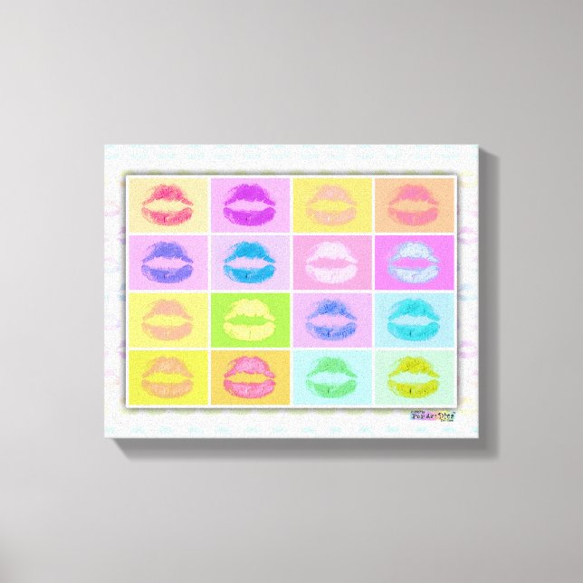 Pop da Galeria de Artes Lipstick KISS Canvas (Frente)