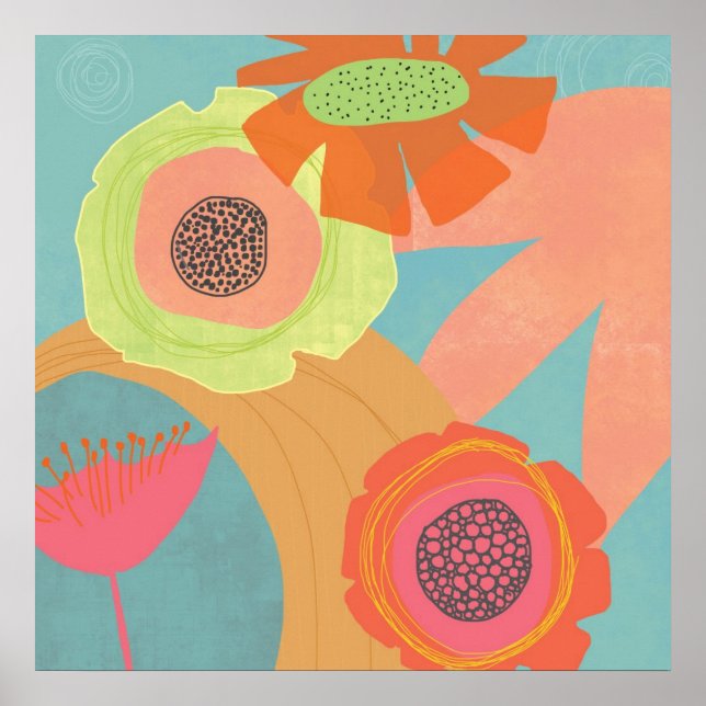 Pop de Aqua Flower - poster (Frente)