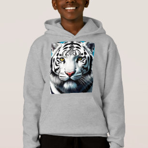 Pop de Arte Branca de Tigre - Gato Selvagem Feroz