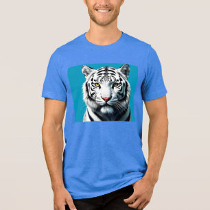 Pop de Arte Branca de Tigre - Gato Selvagem Feroz 