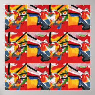 pop de arte colorida poster