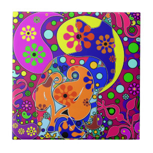Pop de Arte do Paisley de Potência da Flor de Hipp