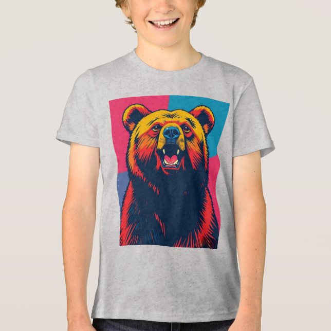 Pop de Arte do Urso Grizzly (Frente)