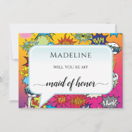 Pop de arte em quadrinhos 💥 Madrinha de casamento