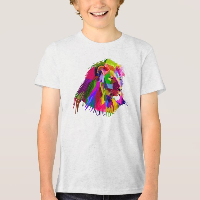 Pop de Arte Prismática de Leão-62502 (Frente)