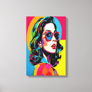 Pop de-arte vibrante Canvas de decor de parede tró