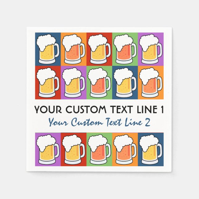 Pop de Bar de CERVER guardanapos de papel personal (Frente)