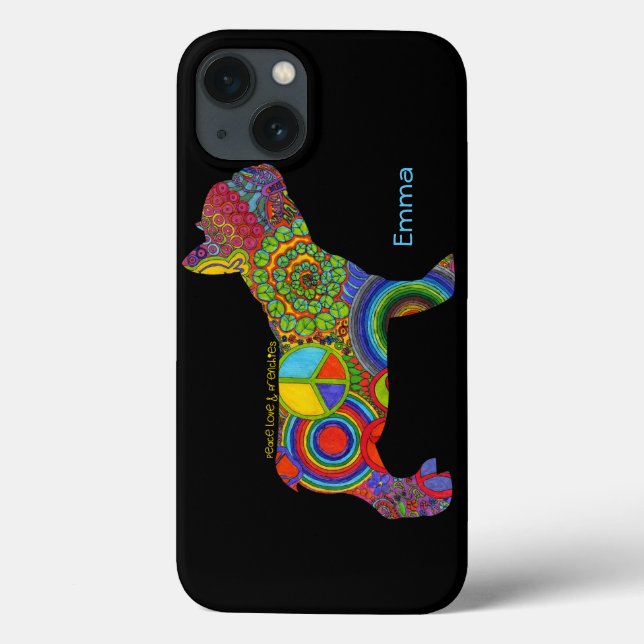 pop de capas de iphone de Arte "Peace Love & Frenc (Verso)